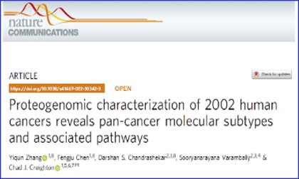 文獻(xiàn)解讀 |Nat Commun，基于 14 種癌癥類型的蛋白質(zhì)組學(xué)及多組學(xué)數(shù)據(jù)揭示泛癌分子亞型及相關(guān)通路