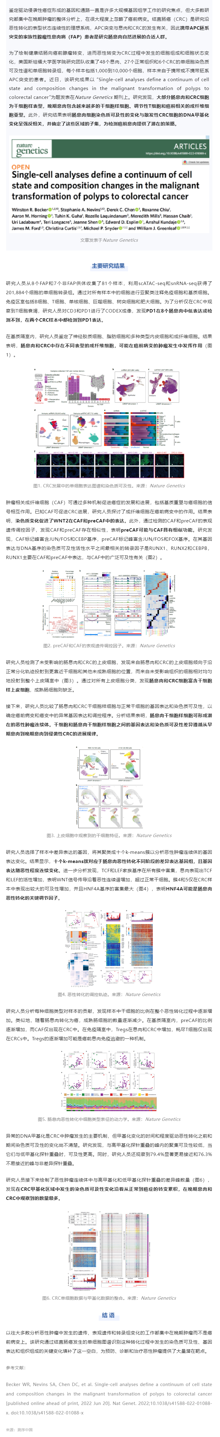 _Nature Genetics _ 單細(xì)胞圖譜揭示腸息肉向到結(jié)直腸癌的惡性轉(zhuǎn)化過程