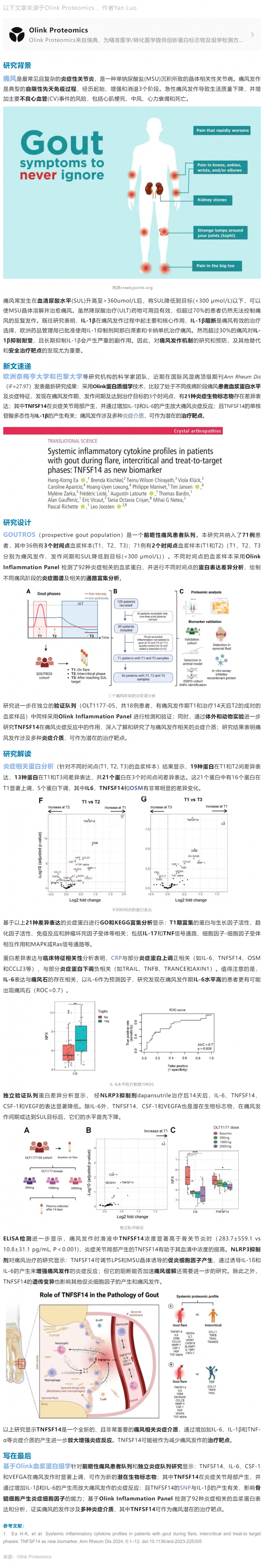 8-2 痛風案例 |Olink 助力系統(tǒng)炎癥因子圖譜繪制與新靶點發(fā)現(xiàn)